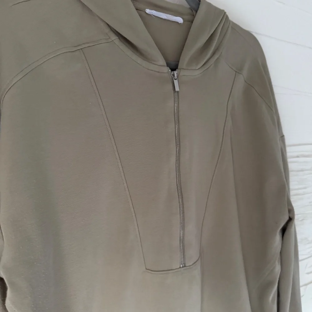 Mango | Large |  “Florida” Half-Zip Hoodie | Khaki - Picture 4 of 7